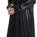 Men's Islamic Arab Kaftans Robe for Eid, Dubai Ramadan Daily Clothes - Muslim Thobe Shirt (Black, XL)