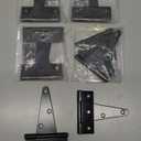FGen 10pcs 3-inch Galvanized T-Shaped & Triangular Hinge Door