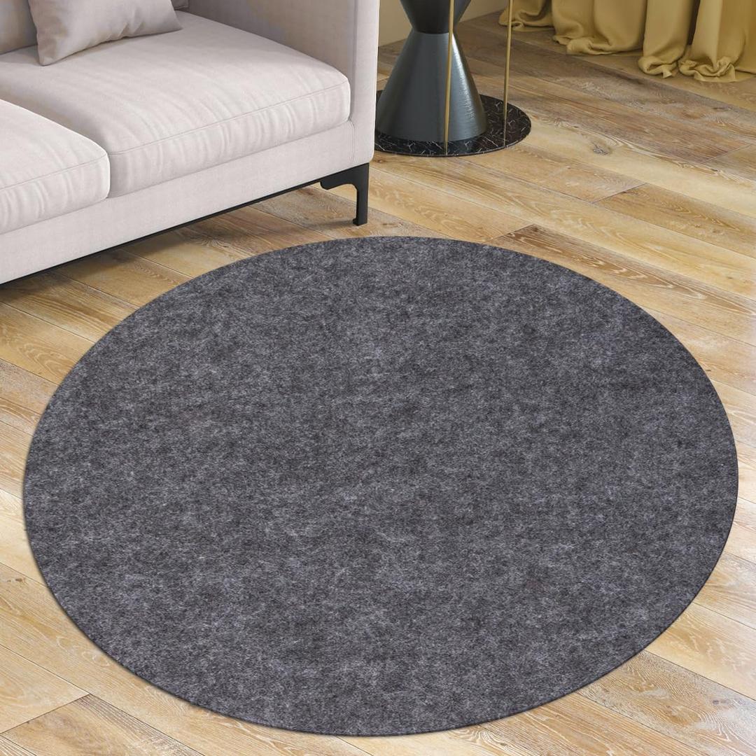Waterproof Rug Pad Round 1/4 Thick Waterproof Non-Slip Rug Pad Pad for Hardwood Floors Rug Pads for All Floors and Finishes, Keeps Carpets in Place Soft and Safe8FT