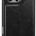 for iPhone 16 Pro Phone Case,Compatible with MagSafe,Slim PU Leather Phone Case Shockproof Protective Non-Slip,Raised Edges Protect Camera Screen,for Apple 16 Pro 6.3",Black