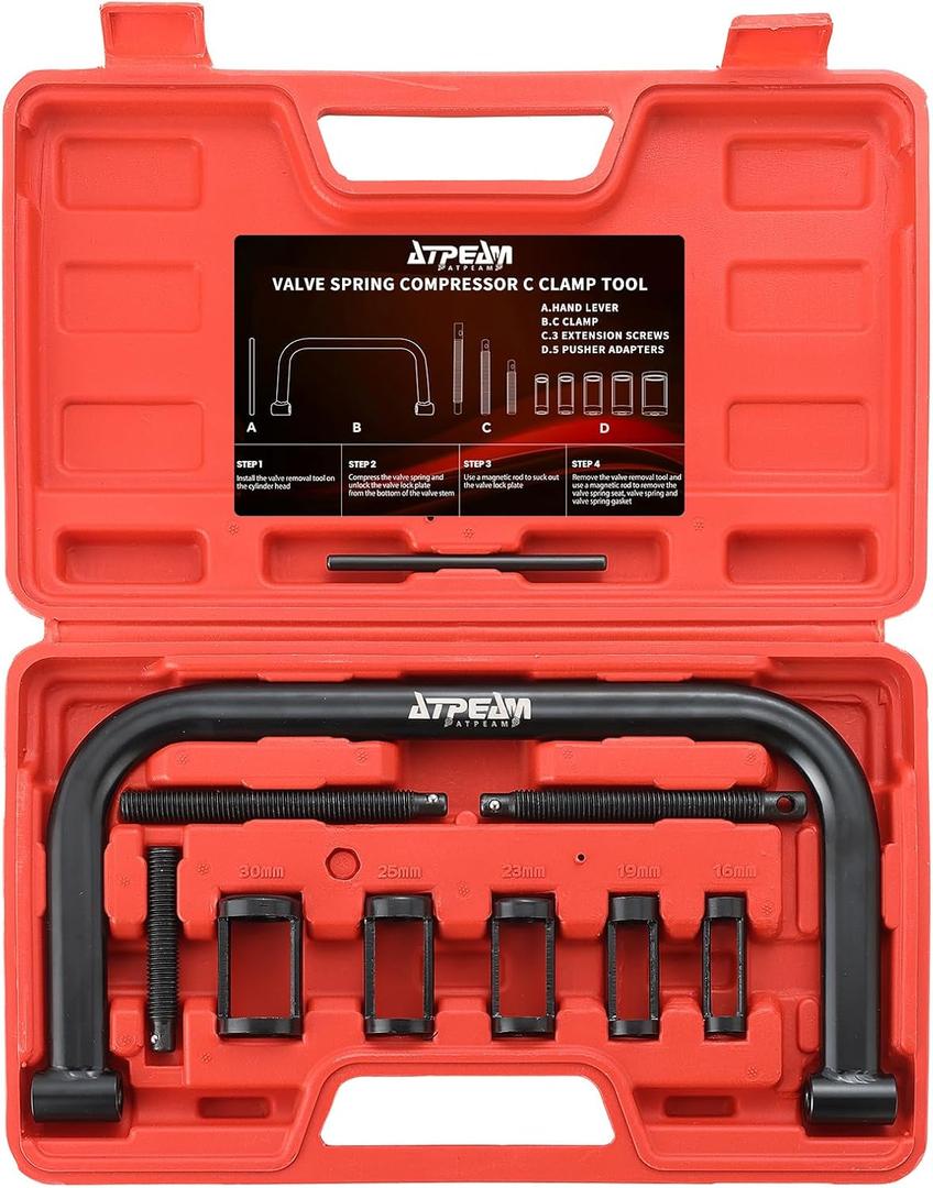 ATP Solid Valve Spring Compressor C Clamp Service Kit