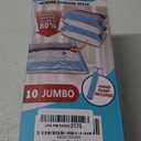 Vacuum Storage Bags, 10 Jumbo Space Saver Bags with Pump, Space Bags, Vacuum Sealer Bags for Clothes, Comforters, Blankets, Bedding