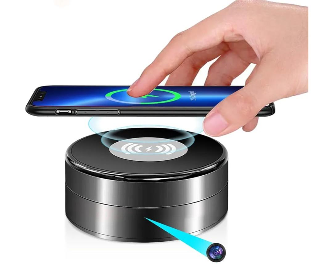 Hidden Camera with Wireless Charger - 1080P HD Security Camera, 160° Wide-Angle Lens, Motion Detection, Suitable for Home Security Monitoring of Babies/Pets/(2.4/5G)
