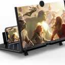 20 inch Screen Magnifier for Smartphone,3D HD Screen Expanders for Movies, Videos, and Gaming, Screen Magnifier with Adjustable Angle Design Amplifier Desktop Magnifying for Seniors Reading(Black)