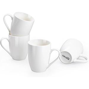 GBHOME 12 OZ Off White Coffee Mugs, Porcelain Bulk Coffee Mugs with Large Handle for Man, Woman, Light Weight Coffee Mugs for Latte/Cappuccino/Cocoa/Milk, Dishwasher & Microwave Safe (36 count)