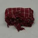 DII Transitional Checked Plaid Woven Throw, 50x60, Barn Red