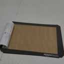 Amazon Basics Silicone Rectangular Baking Mat, Non-Stick Reusable Oven Bakeware, 16.5" x 11.6", New Beige/Gray, Pack of 2