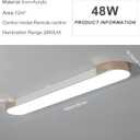 Qcyuui Modern LED Ceiling Light,39.4 Inch Dimmable LED Flush Mount Ceiling Lights,White and Gold Long Ceiling Light Fixture for Office Bedroom Kitchen Hallway (48W/3000-6500K)