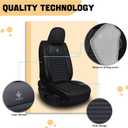 Car Seat Cover Fit for Toyota Camry 2000-2026 Full Coverage Nappa Faux Leather Car Seat Protector, Fashion Anti-Slip Waterproof Easy to Install, Auto Interior Accessories(Full Set,Black&Black)