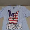 Merica Rock Sign 4th of July Vintage American Flag Retro USA T-Shirt, Large