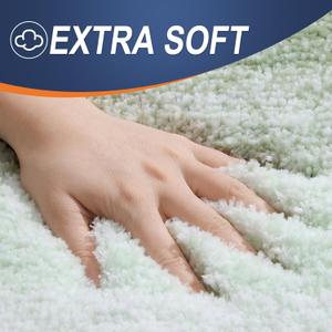 Ultra Soft Plush Bathroom Rug Green 16" x 24"