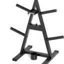 A-Frame Weight Plate Tree for 1" Olympic Plates - Holds 300 lbs, Dumbbell Rack and Home Gym Storage Stand - Organize Your Workout Area