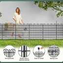 10 Panels Tall Garden Animal Barrier Fence, 33 in(H) X 24.5 ft(L) No Dig Decorative Garden Fence Outdoor for Yard, Heavy Duty Rustproof Metal Edging Border for Dog, Rabbits