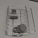 AZZORI Kitchen Sink Faucet Organizer - Stainless Steel Kitchen Sink Sponge Holder Around Faucet, Rust-Resistant, 360° Rotating Design (7.0" x 5.4" x 1.69") - Fits Only 0.78" - 0.98" Diameter Pipes