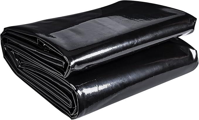 ToLanbbt Pond Liner 13 x 20 Ft HDPE Pond Liners, 20 Mil UV Resistant Preformed Pond Liner Easy Cutting, Pond Liner for Natural Looking Ponds, Waterfall, Koi Pondsand Water Garden (Black)