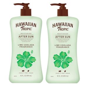 Hawaiian Tropic Lime Coolada After Sun Lotion | After Sun Care, Skin Care, Daily Moisturizing Lotion with Aloe, Cocoa Butter & Shea Butter, 16oz each Twin Pack Hawaiian Tropic Lime Coolada After Sun Lotion | After Sun Care, Skin Care, Daily Moisturizing Lotion with Aloe, Cocoa Butter & Shea Butter, 16oz each Twin Pack