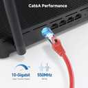 Cable Matters 10Gbps Snagless Shielded Cat 6A Ethernet Cable - 30ft, Cat 6A Cable, Cat6A Cord, Ethernet Cord, Red