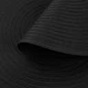 SHACOS Round Braided Placemats Set of 8 Washable Cotton Polyester Woven Round Table Mats for Dining Tables 15 inch (Black, 8)