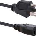 TWTADE Monitor TV Power Extension Cord 10ft 3 Prong 10A 250V 18AWG, UL Certified,Replacement Cable for VIZIO TV, Many televisions I-038