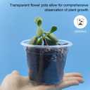 RooTrimmer 100 Pack 2.8 Inches Clear Plant Pots with Drainage Holes, Transparent Seeding Nursey pots, Round Plastic pots for Seeds Starter, Seeds Germination