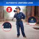 Dress Up America Police Costume for Kids Realistic Cop Uniform with Shirt, Pants, Hat & Accessories - Halloween Costume (Blue, XL)