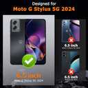 Fotbor 3 Pack for Motorola Moto G Stylus 5G (2024) Tempered Glass Screen Protector, 9H Hardness Shatterproof, HD Clear Film Sensitive Touch Case Friendly Bubble Free