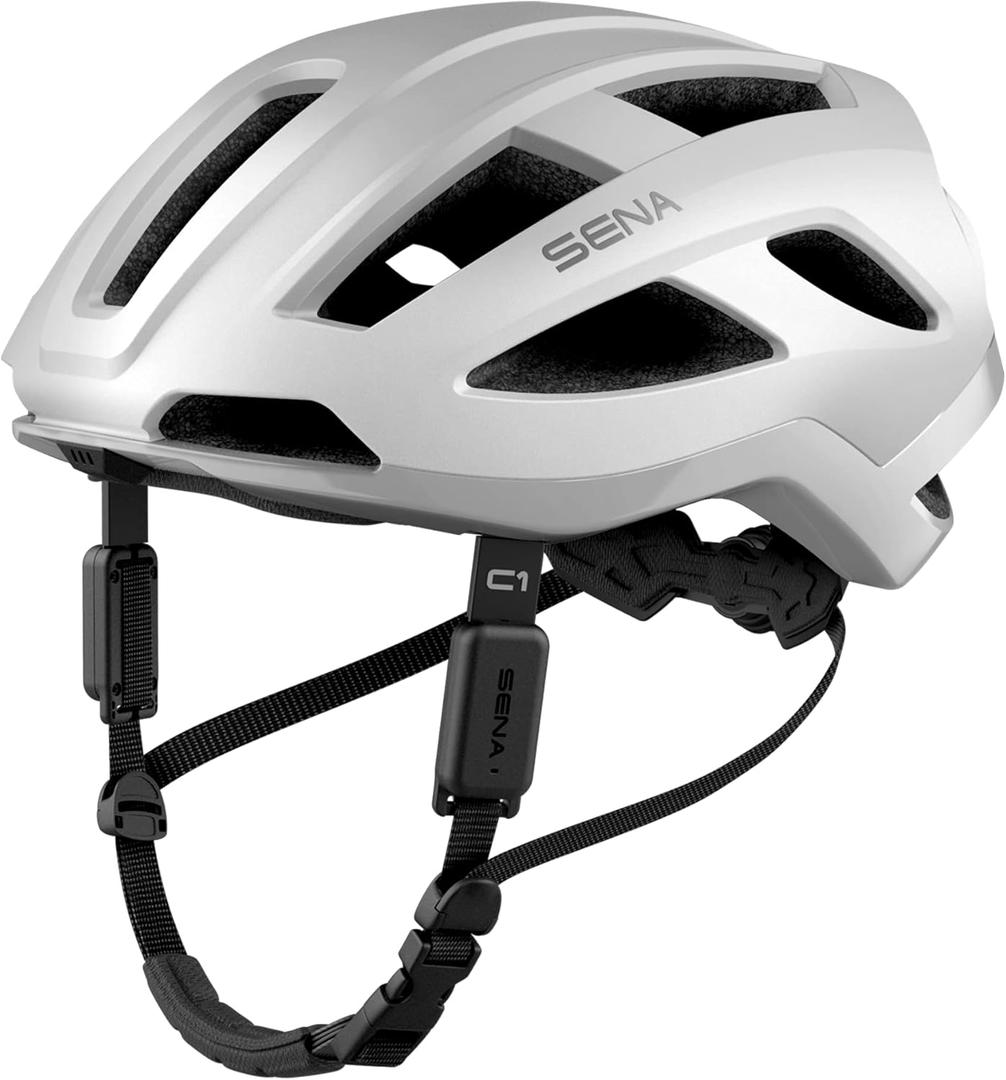 Sena C1 Smart Cycling Helmet (Large, Matte White)