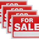 Ram-Pro 9" X 12" Sale Sign for Car and Auto Sales - Rust Free Clear and Visible Text Long Lasting with A Space to Hand Write, (4 Pack)