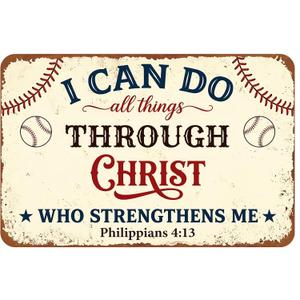 Shannonsa Vintage Baseball Gifts Baseball Room Decor For Boys Bedroom Sports Themed Wall Decor Inspirational Metal Signs 12x8 Inch (Yellow)