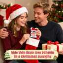 2 x Funny Christmas Positive Crochet Penguin, Christams Holiday Gifts for Women Men Wife Husband Mom Dad Daughter, Small Stocking Stuffers Gifts for Boyfriend Girlfriend Couples Teen, Emotional Cute Decor