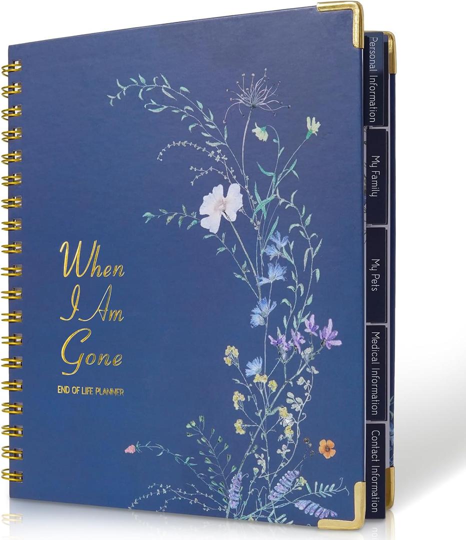 When I Am Gone End of Life Planner Book with Tabs