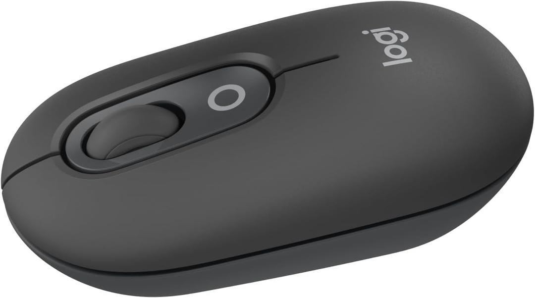 Logitech POP Mouse, Wireless Mouse with Customizable Emojis, SilentTouch Technology, Precision/Speed Scroll, Compact Design, Bluetooth, Multi-Device, OS Compatible - Graphite