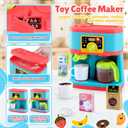 PLAY Kitchen Appliances Toys Set, Pretend Kids Kitchen Playset with Coffee Maker, Toy Blender and Play Foods, with Realistic Lights and Sounds, Play Kitchen Accessories Gift for Toddler Ages 3+