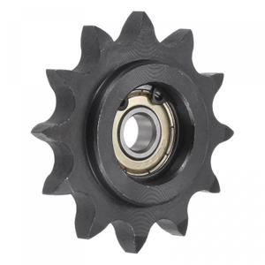 uxcell Chain Idler Sprocket, 8mm Bore 1/2" Pitch 12 Tooth Tensioner, Black Oxide Finish C45 Carbon Steel with Insert Single Bearing for ISO 08B Chains