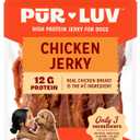 Pur Luv Chicken Jerky Dog Treats, Made with 100% Real Chicken Breast, 16 Ounces, Healthy, Easily Digestible, Long-Lasting, High Protein, Satisfies Dog's Urge to Chew (1 Pound (Pack of 1))