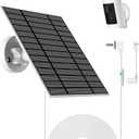 6W Solar Panel Compatible with Ring Spotlight Cam Plus/Pro and Stick Up Cam Battery, Solar Power Charger for Ring Cam with Indicator Light,13ft Cable IP66 Solar Panel USB-C and DC3.5mm Ports