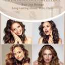 YEEGOR 1 1/4 Inch Curling Iron, Extra Long Ceramic Barrel Curling Iron for Long Hair Get Wavy Curls,Dual Voltage Hair Curler for Travel,Rose Gold