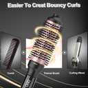 DAN Technology ThermalBrush,Non-Blowing Heated Round brush, Ceramic Curling Brush for Blowout Look,Dual Voltage travel Curling Brushs, Dual PTC Fast Style thermal round brushs, 1.5 Inch(Black)
