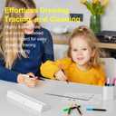2 x LED Note Board with Colors, Rechargeable 17-Inch Doodle Glow 9-Mode Light Up Desk Sign Letter Message Memo Drawing Dry Erase Board for Classroom/Home Decor/Office/Gifts, 5 Markers