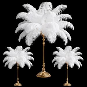 Maitys 50 Pcs Large Natural Ostrich Feathers Bulk 16-18 Inch (40-45cm) Ostrich Feathers Plumes for Vase Craft Wedding Home Party Centerpieces Holiday Decoration(White)