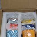 Selamica 6 oz Ramekins with Lids Oven Safe, Creme Brulee Ramekins Souffle Dishes with Covers, Pudding Custard Cups Stackable Ceramic Mini Ramekin Bowls Set for Baking, Dipping, Set of 6, Assorted Colors