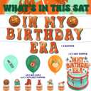 2 x Orange Birthday Party Decorations for Women, Included Birthday Banner, Balloons, Cake Toppers and Cupcake Toppers Party Supplies