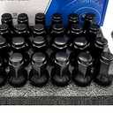 M14x2.0 OEM Lug Nuts Fit 2000-2014 Ford F150, 24PCS One Piece Design Factory Style M14-2.0 Wheel Lug Nuts for Expedition Lincoln Navigator Replacement Ford OE Stock 4L3Z1012A 7L1Z1012A Lugs Anti-Rust (Black)