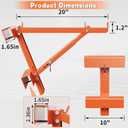 2 Pack Ladder Jacks for Scaffolding Platform Heavy Duty Steel Ladder Jacks Scaffold Bracket Extension Ladder Jack for Roofing Painting Jobsite 20 inch Platform