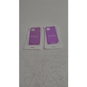 for iPhone 13 Case Clear, Neon Bright Vibrant Color, Transparent Jelly Protective Silicone Phone Case Design for Women Girly Cute, Thin Slim Fit Soft Flexible TPU Bumper, 2 Pack, Neon Purple 