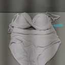 Aqua Eve Women Underwire Bikini High Waisted Bathing Suit Tummy Control Two Piece Swimsuit (Medium, White)