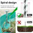 14-Inch Spiral Heavy-Duty Landscape Stakes, 50 Pack Galvanized Metal Landscape Spikes Edging Anchoring for Paver Edging, Weed Barrier, Artificial Turf, Garden Landscape