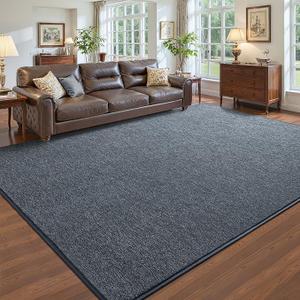 5x7 Blue Grey Area Rugs for Living Room Bedroom, Thickened Memory-Foam Throw Carpet, Modern Minimalist Super Soft Kids Boys Girls Rug, Non-Slip and Washable Carpets for Dorm Home Decor