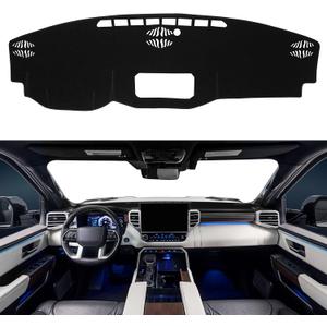 Dash Cover for Tundra Accessories 2022 2023 2024 2025 2026 Dashboard Cover Mat Anti-Slip Center Console Carpet Protector Pad No Glare Sunshade Cover Mat Custom Fit, Black Trim