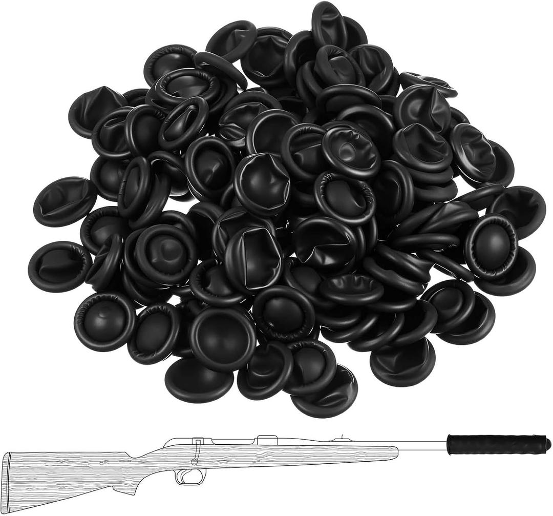 200 Pcs Muzzleloader Accessories Rifle Muzzle Cover - Black Barrel Dust Protector Caps for Gun Storage, Moisture Resistant Safety Plugs 200 Pcs Muzzleloader Accessories Rifle Muzzle Cover - Black Barrel Dust Protector Caps for Gun Storage, Moisture Resistant Safety Plugs